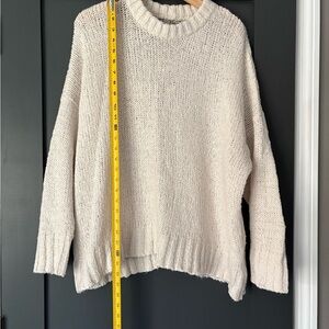Aerie Cream Crew Neck Sweater